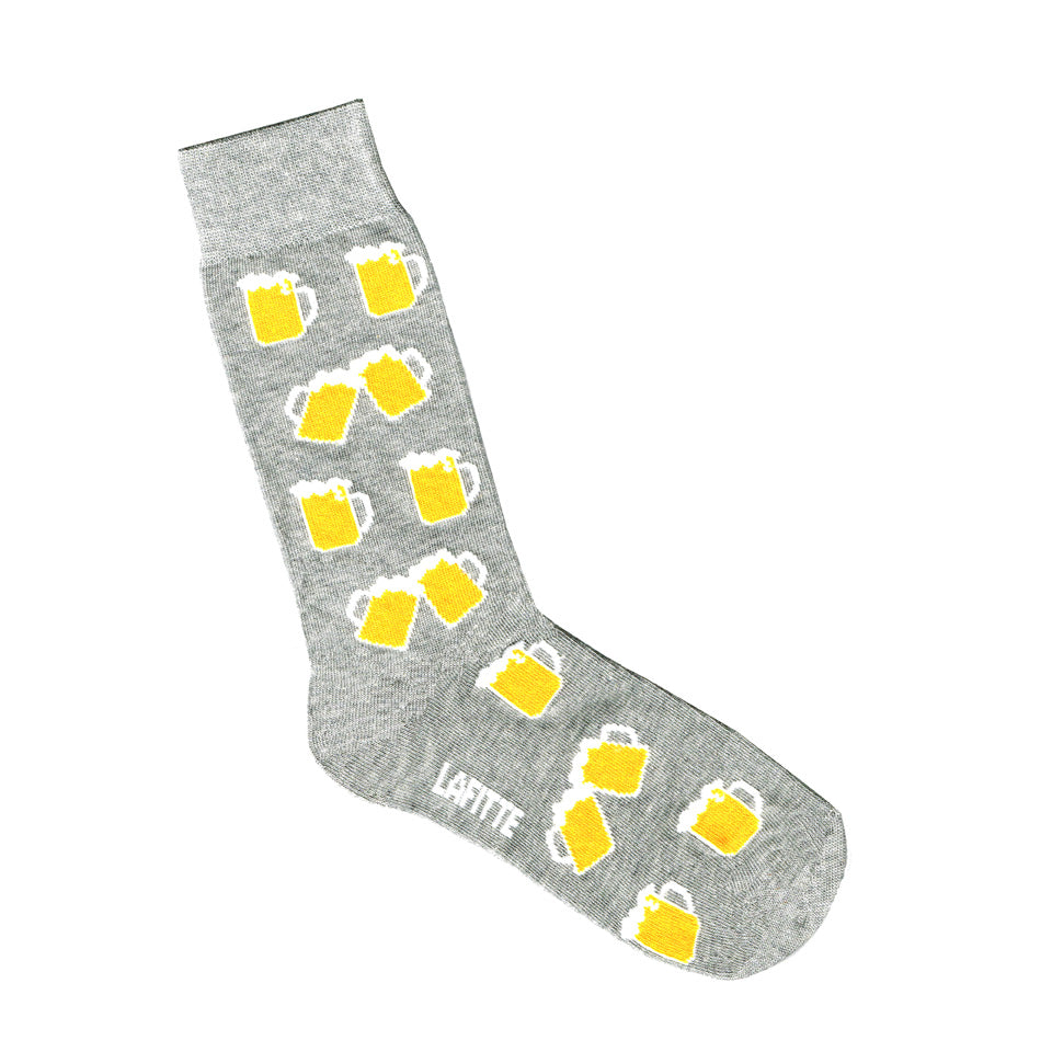 Grey Socks with Beer Print | Shop Online | LAFITTE Australia