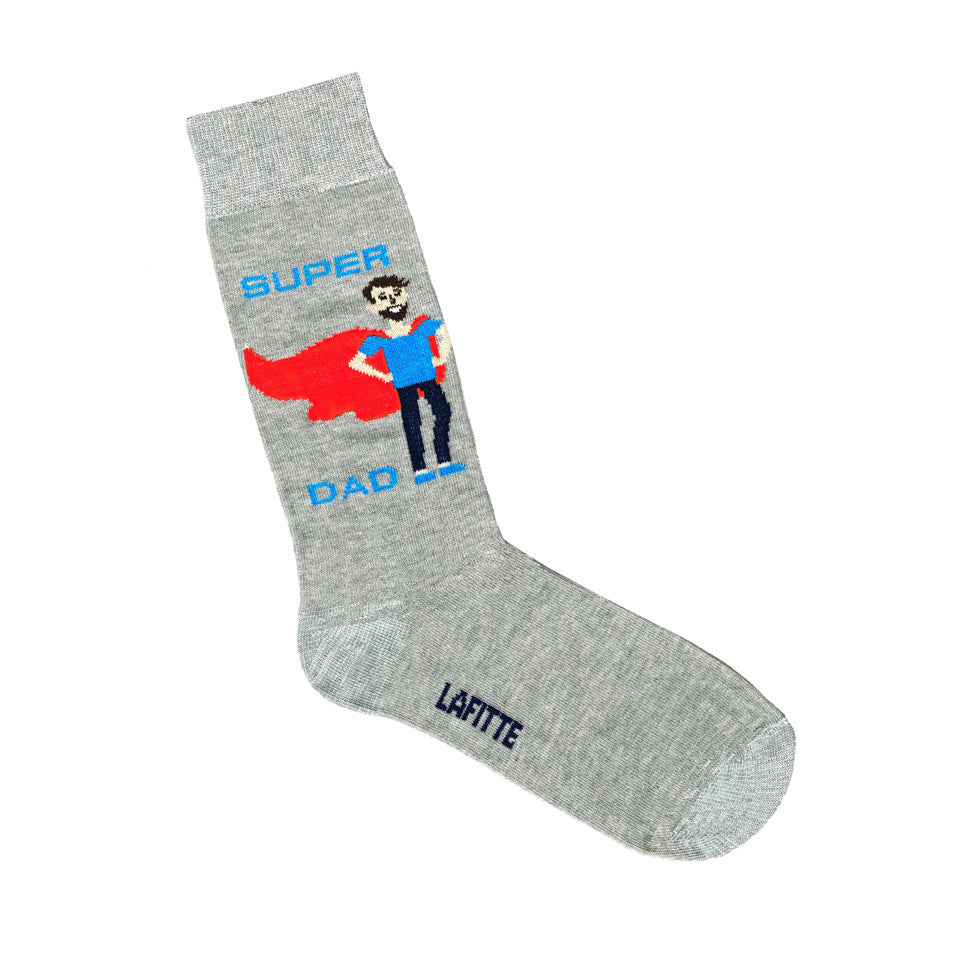 Super Dad Socks - Grey - Shop Online | LAFITTE Australia