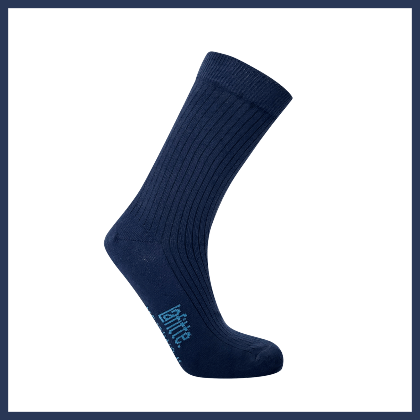 Rib Crew Socks | Cotton | AUSTRALIAN MADE | Navy