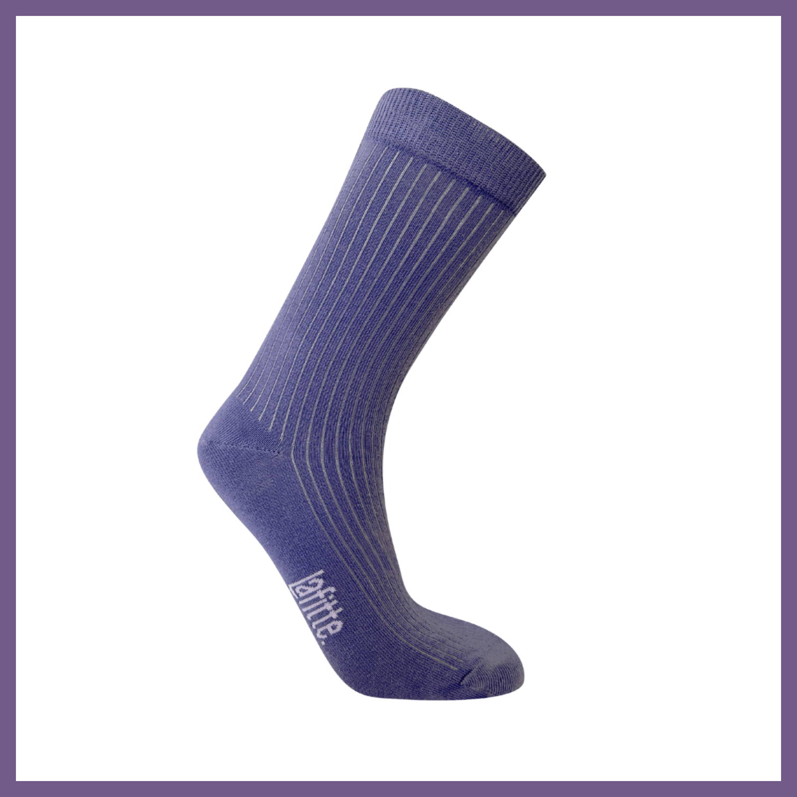 Rib Crew Socks | Cotton | AUSTRALIAN MADE | Purple