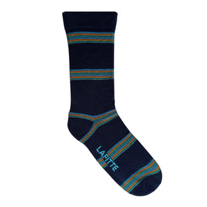 Stripe Navy - Organic Cotton Loose Top Sock