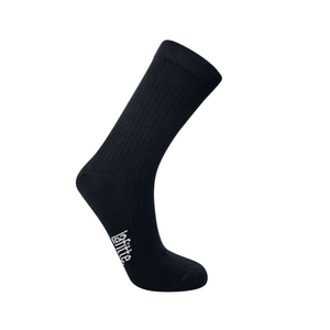 Rib Crew Socks | Cotton | AUSTRALIAN MADE | Black
