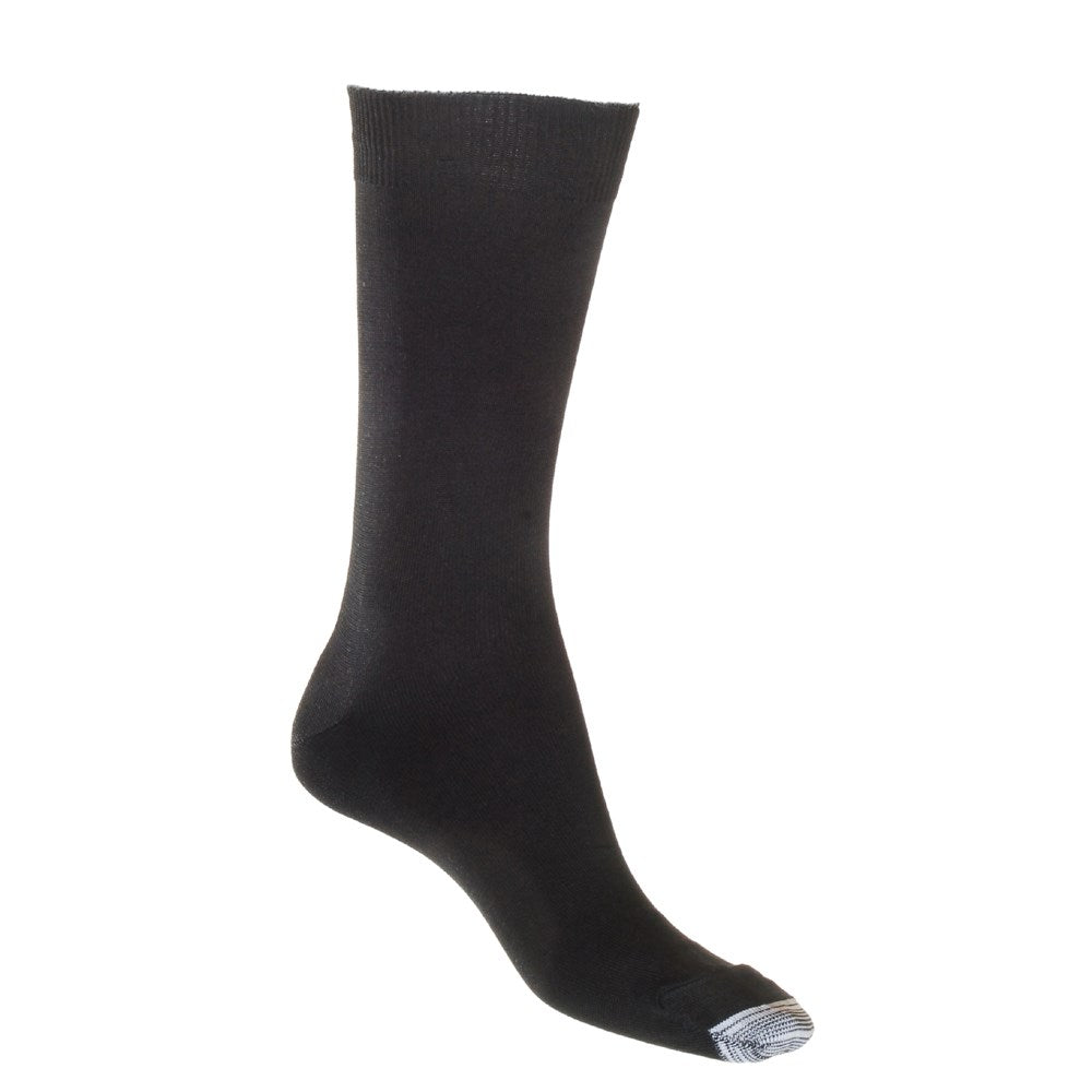 Silk Touch Cotton Sock with Tough Toe™ | Black