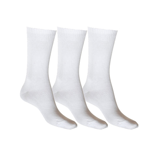Mid-Weight Cotton Sock White - 3 Pack Sale