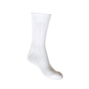 Bamboo Cushion Foot Crew Socks | AUSTRALIAN MADE | White