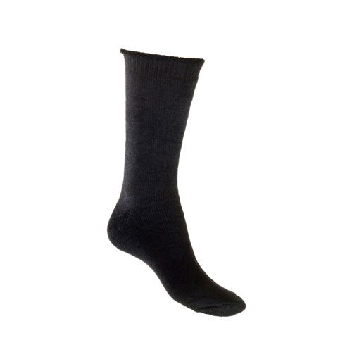 Thick Knit Loose Top Cotton Crew Socks | AUSTRALIAN MADE | Black