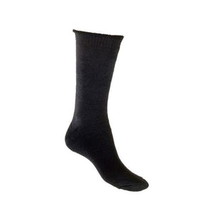 Thick Knit Loose Top Cotton Crew Socks | AUSTRALIAN MADE | Black