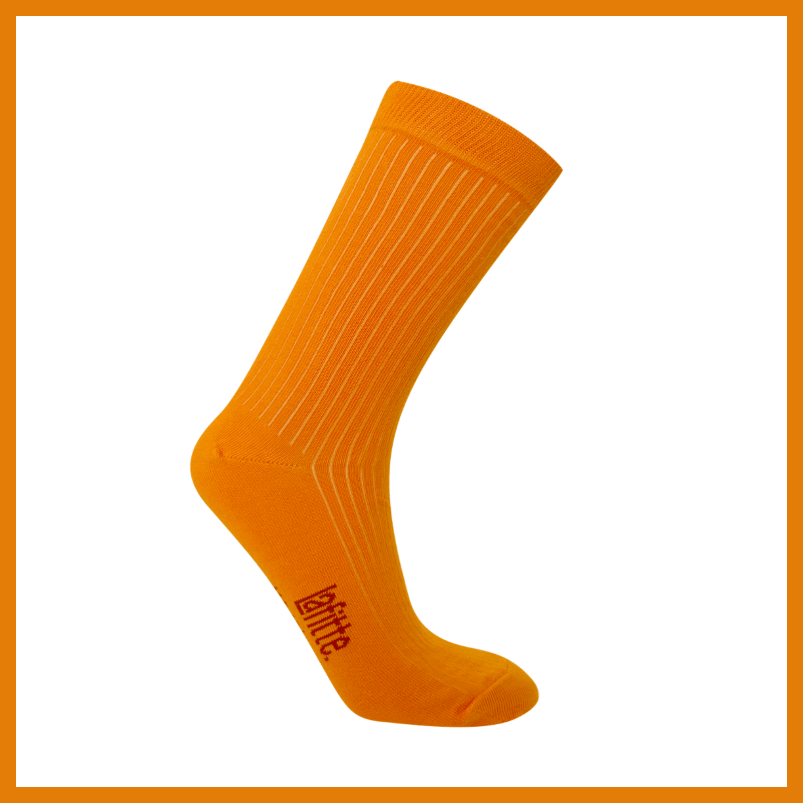Rib Crew Socks | Cotton | AUSTRALIAN MADE | Orange