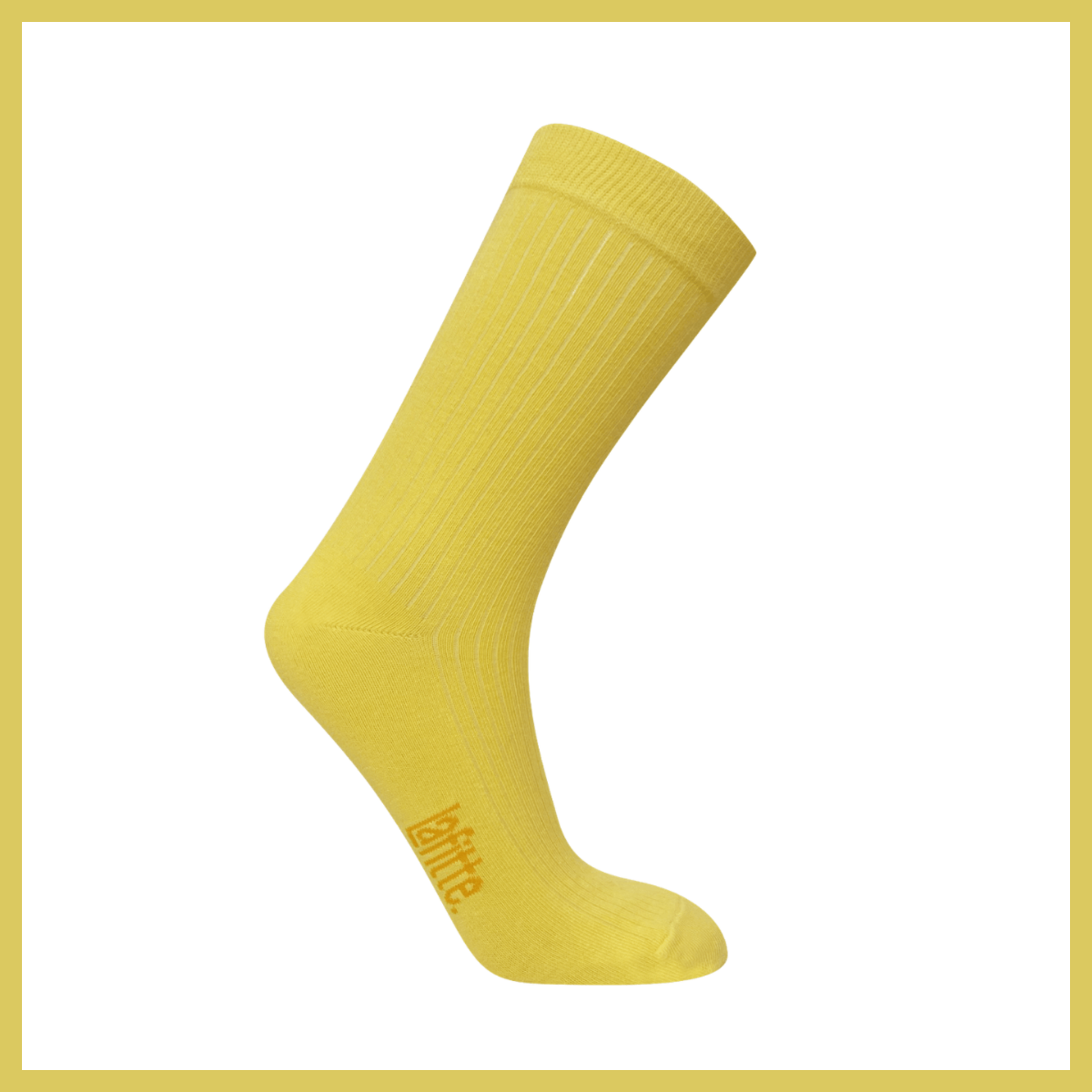 Rib Crew Socks | Cotton | AUSTRALIAN MADE | Yellow