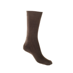 Cushion Foot Cotton Crew Socks | AUSTRALIAN MADE | Chocolate