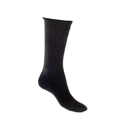 Thick Knit Loose Top Cotton Crew Socks | AUSTRALIAN MADE | Black