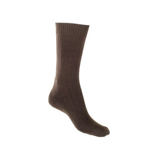 Cushion Foot Cotton Crew Socks | AUSTRALIAN MADE | Chocolate