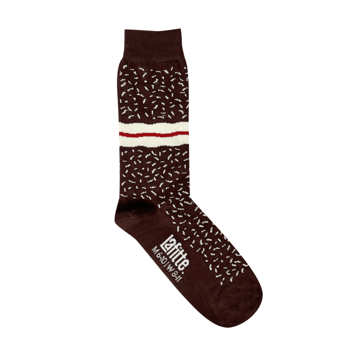 Chocolate lamington pattern sock