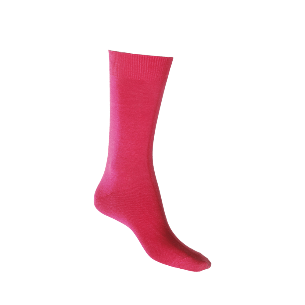 Cotton Soft Crew Socks HOT PINK Man Woman Aus