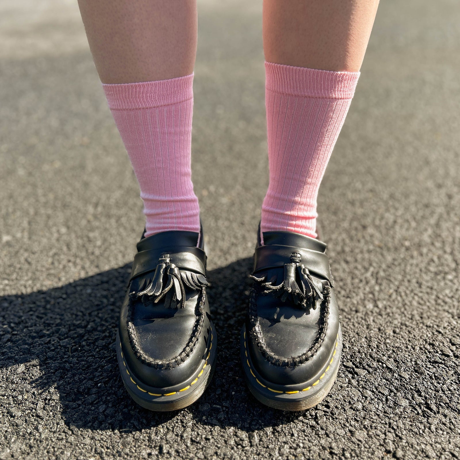 Rib Crew Socks | Cotton | AUSTRALIAN MADE | Pink