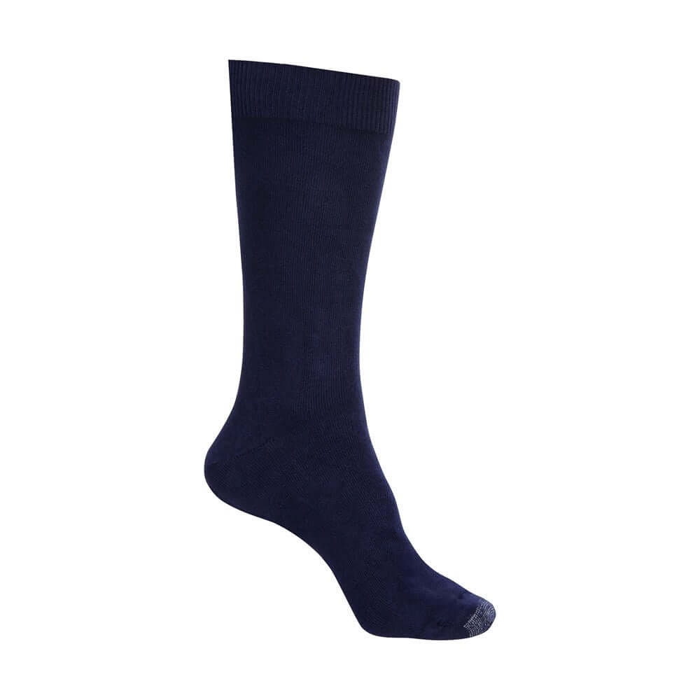 Navy cotton socks with smooth silk touch luxury finish with a soft cuff and reinforced toe