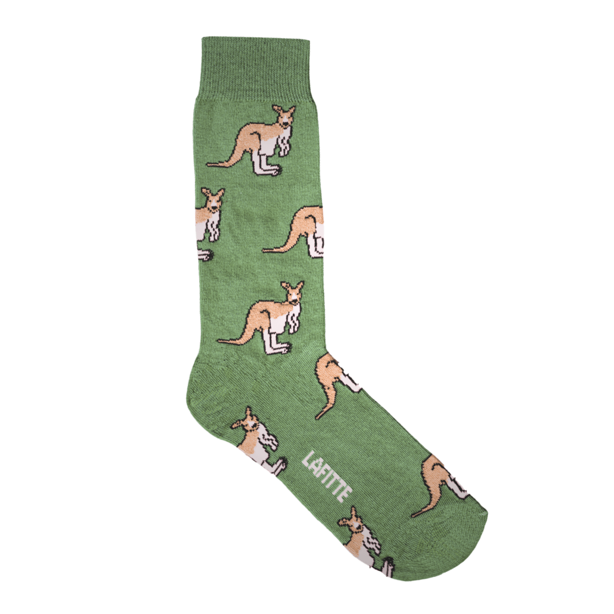 green cotton kangaroo socks, unisex design