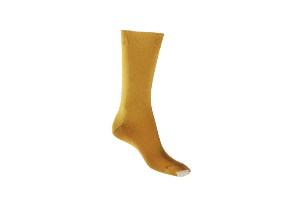 Silk Touch Cotton Crew Socks with Tough Toe | Chocolate