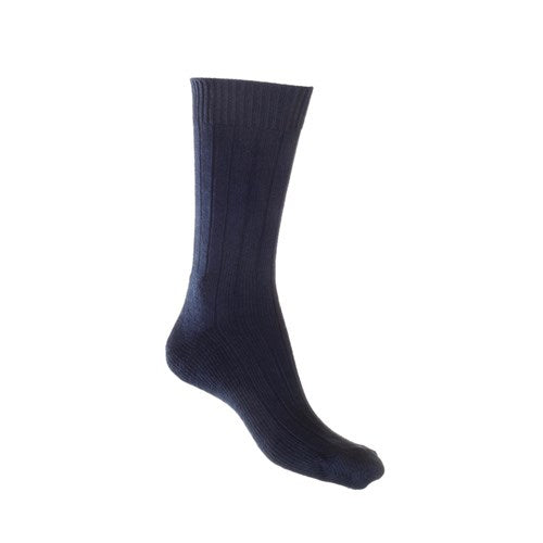 Cushion Foot Cotton Crew Socks | AUSTRALIAN MADE | Navy