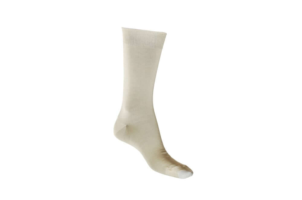 Silk Touch Cotton Crew Socks with Tough Toe | Paper