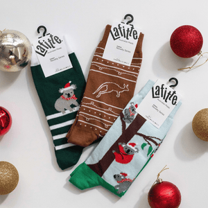 Gingerbread Kangaroo Crew Socks | Cotton | AUSTRALIAN MADE