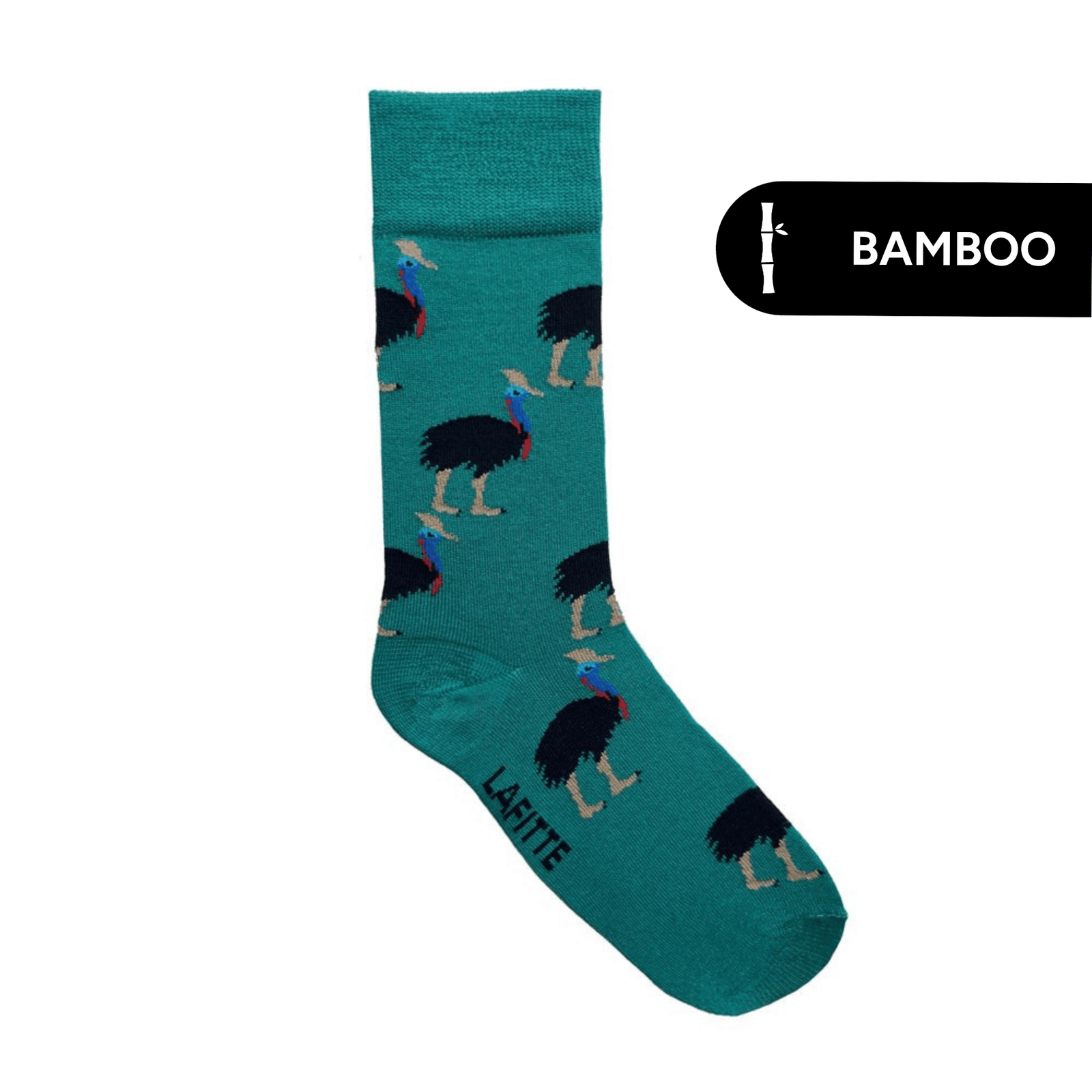 Southern Cassowary Crew Socks | Bamboo | Endangered Australian Animals Range | AUSTRALIAN MADE