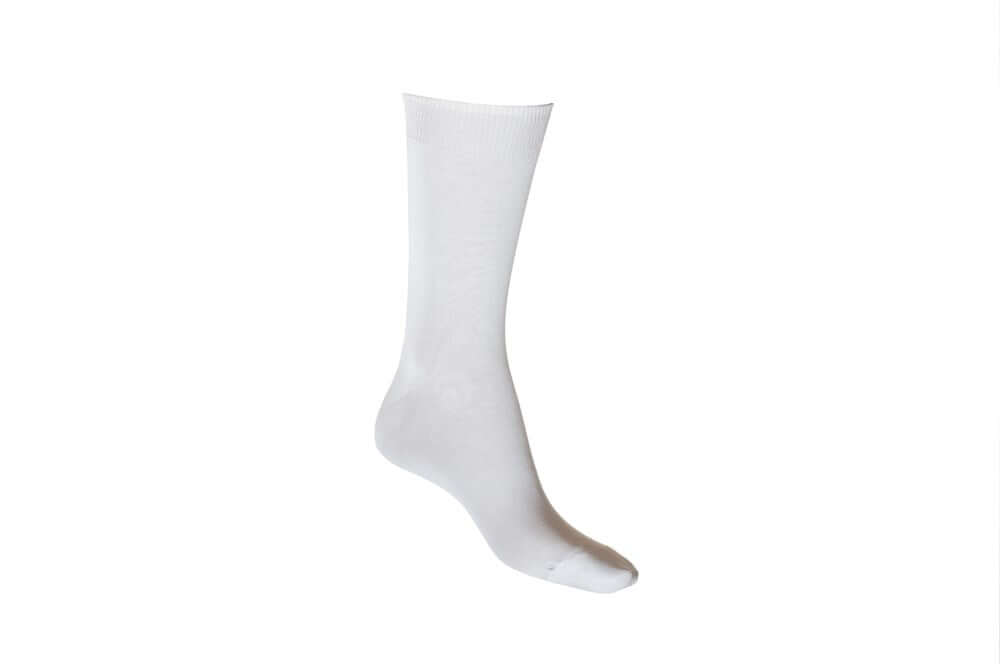 White Cotton sock with premium silk feel 