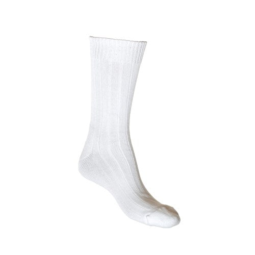 Bamboo Cushion Foot Crew Socks | AUSTRALIAN MADE | White