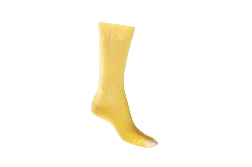 Silk Touch Cotton Sock with Tough Toe™ | Yellow
