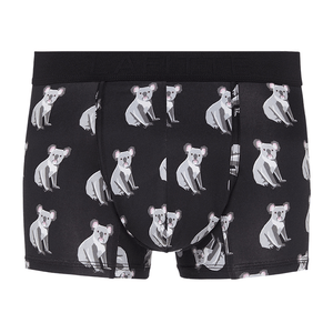 cotton underwear for men trunks black with koalas aus