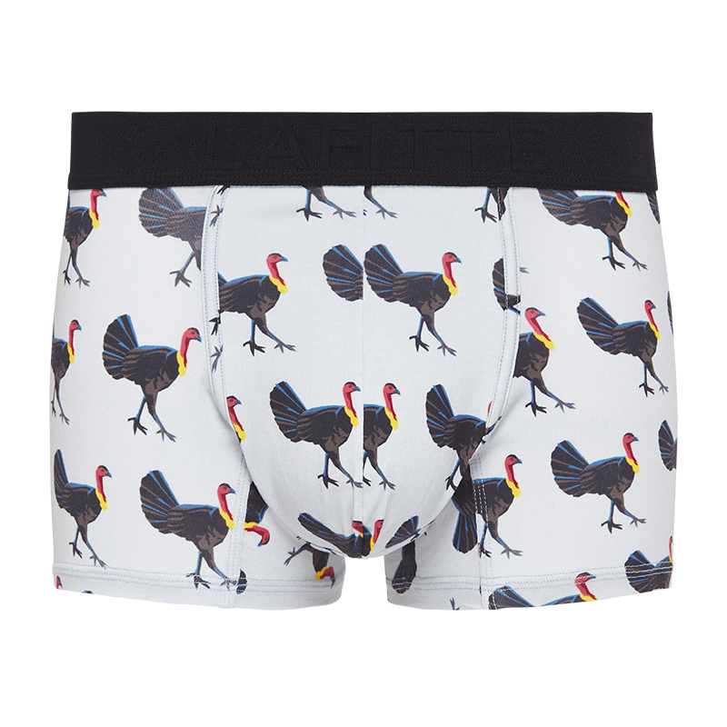 mens cotton underwear trunks white with brush turkeys aus