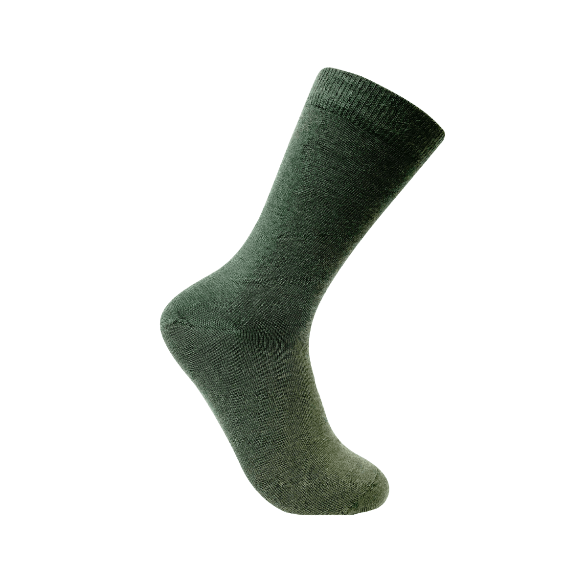 Australian merino wool mens crew sock dark green 