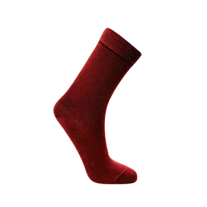 Australian merino wool womens crew sock maroon
