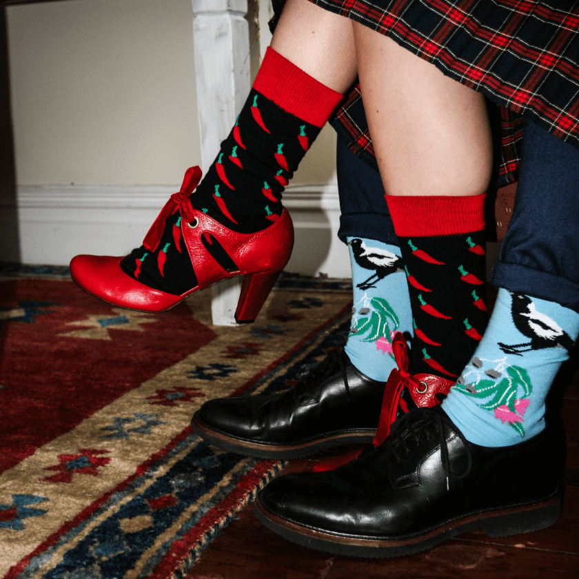 chilli and magpie novelty socks for men and women aus
