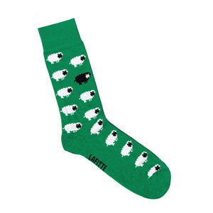 Black Sheep Print Socks - Green | Shop Online | LAFITTE Australia