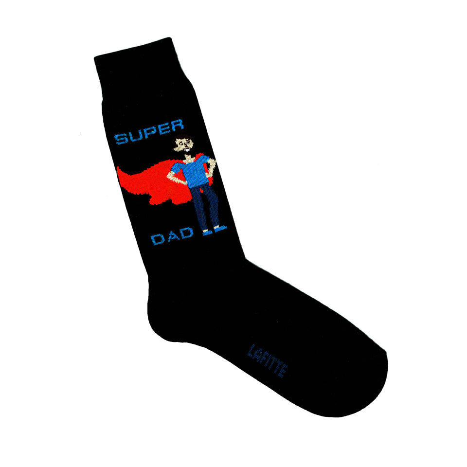 Black Super Dad Socks | Men's Father's Day Socks | Shop Online LAFITTE Australia