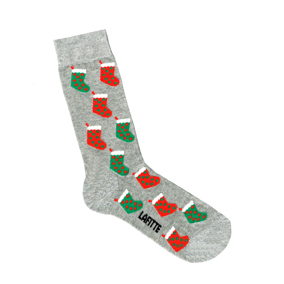 Grey Socks with Christmas Stockings | Shop Online LAFITTE Australia