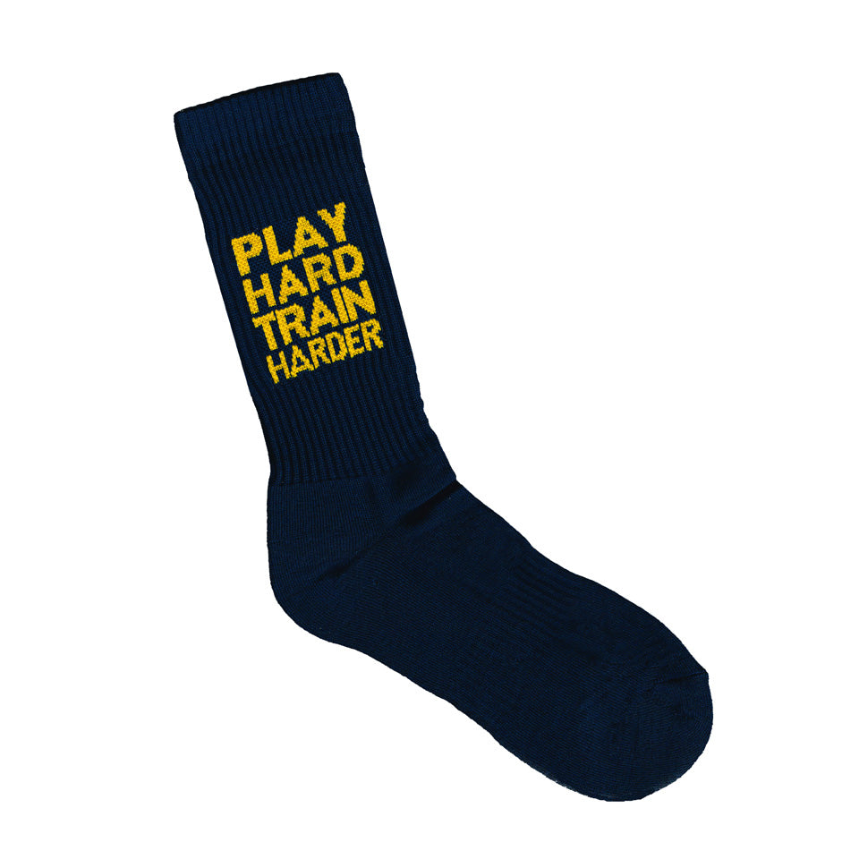 Sports Crew Sock - Play Hard Train Harder