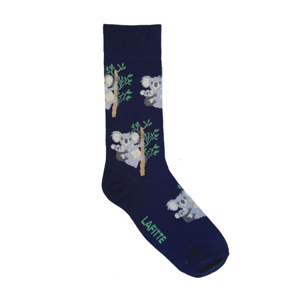 navy bamboo socks with koala design from endangered Australian animals range