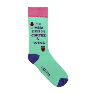 This Mum Runs on Coffee & Wine Sock