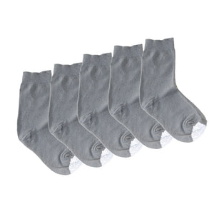 Kids Tough Toe™ Mercerised Cotton Grey Sock - 5 Pack Special