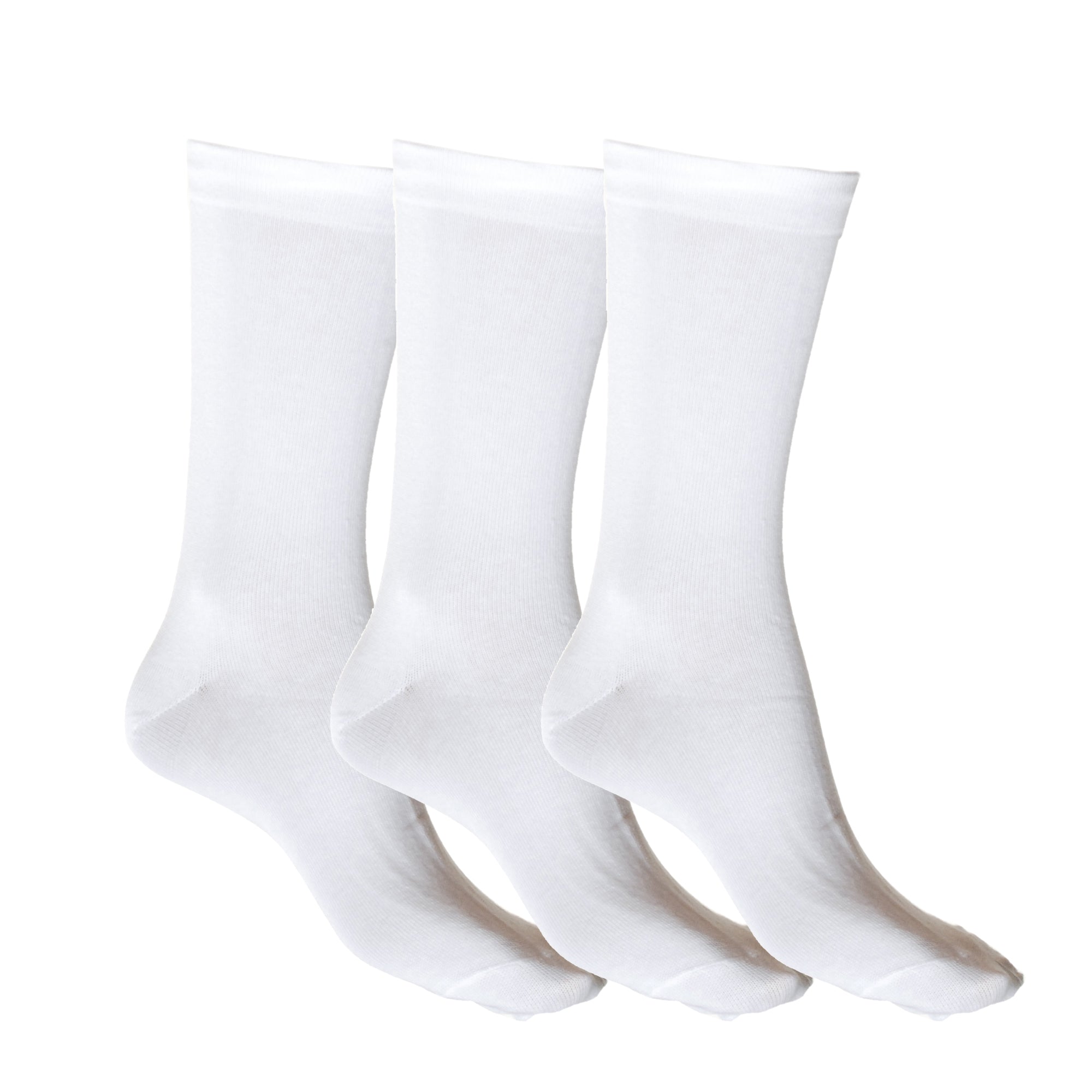 Loose Top Cotton Sock with Tough Toe™ White - 3 Pack Sale