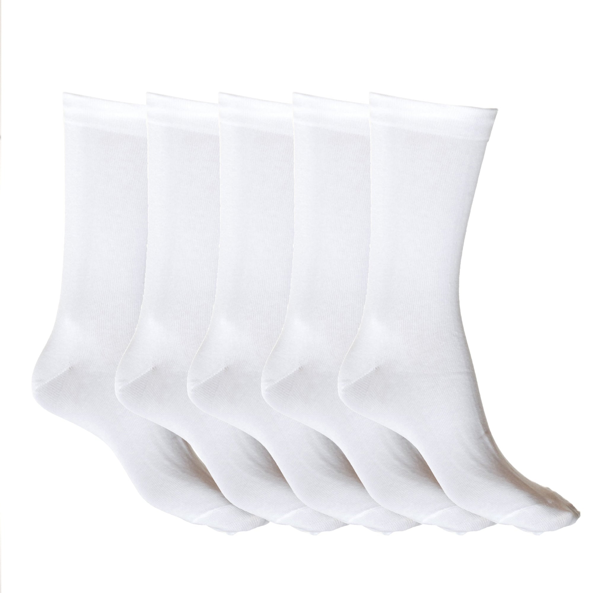Loose Top Cotton Sock with Tough Toe™ White - 5 Pack Sale