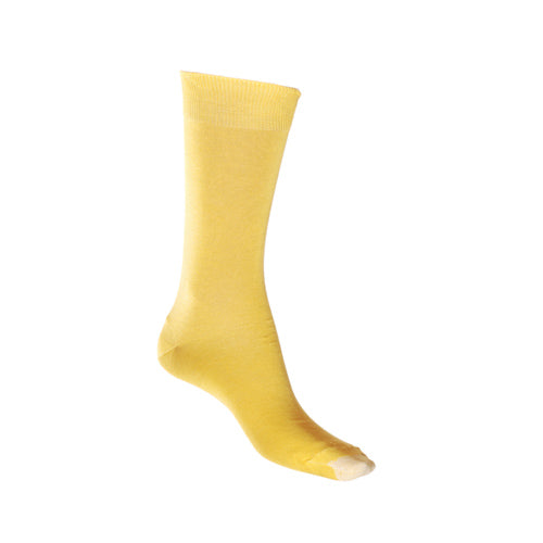 Yellow Mercerised Cotton Sock with Tough Toe™